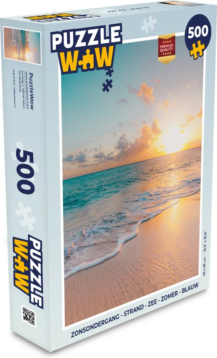 PuzzleWow Legpuzzel Zonsondergang 500 Stuks