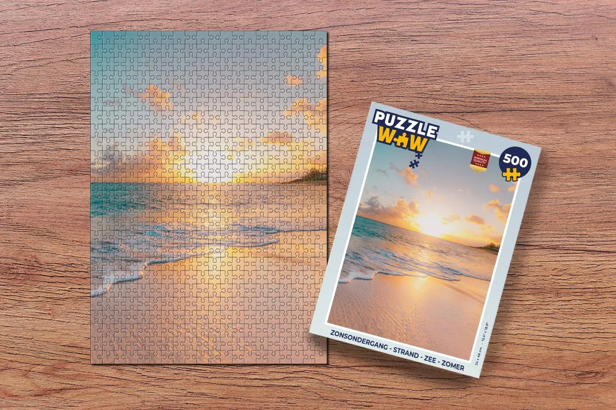 PuzzleWow Legpuzzel Zonsondergang 500 Stuks - Multicolor