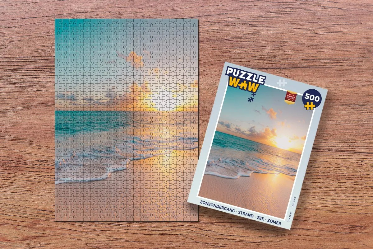 PuzzleWow Legpuzzel Zonsondergang 500 Stuks - Multicolor