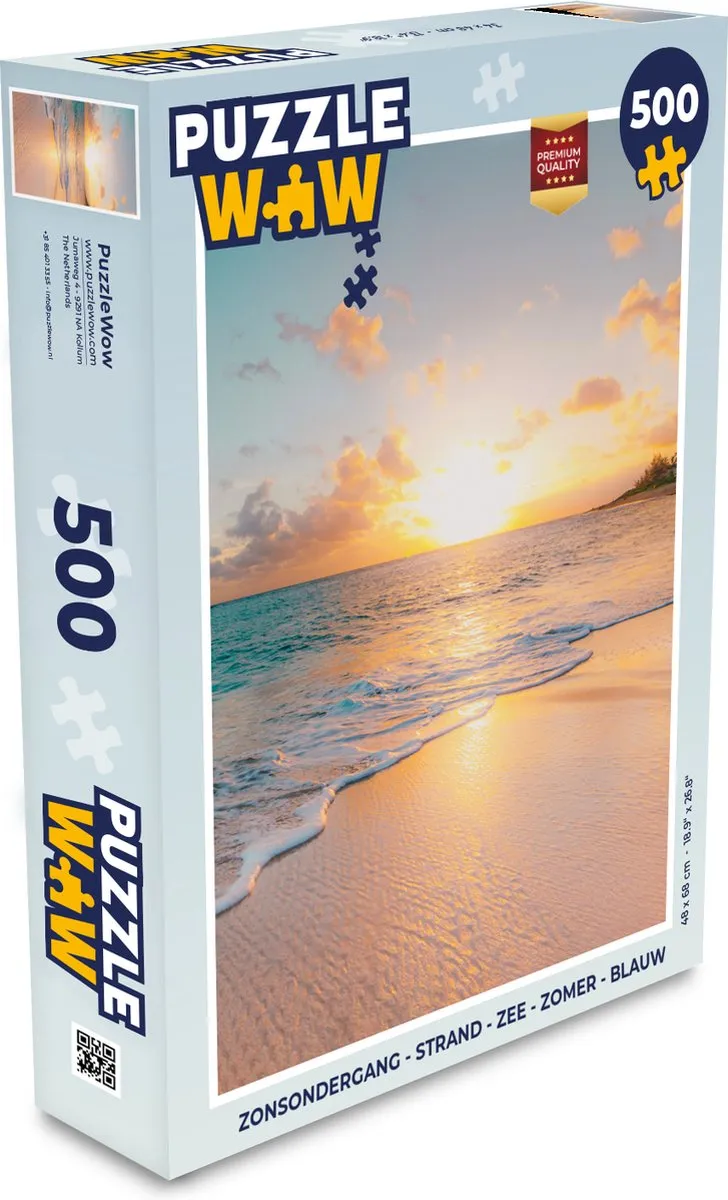 PuzzleWow Legpuzzel Zonsondergang 500 Stuks - Multicolor