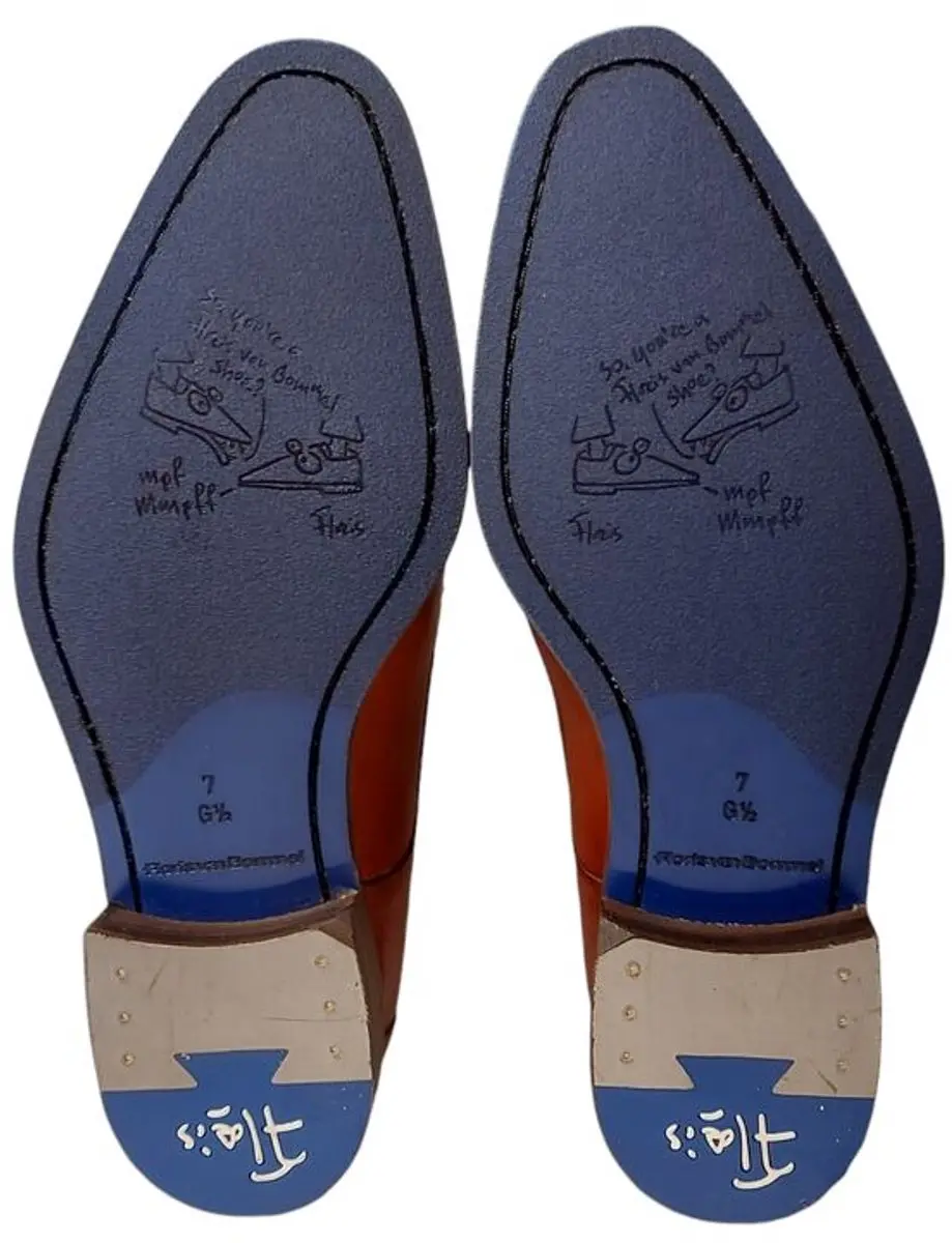 Floris van Bommel SFM-30329-24-01 Pantoffels Cognac