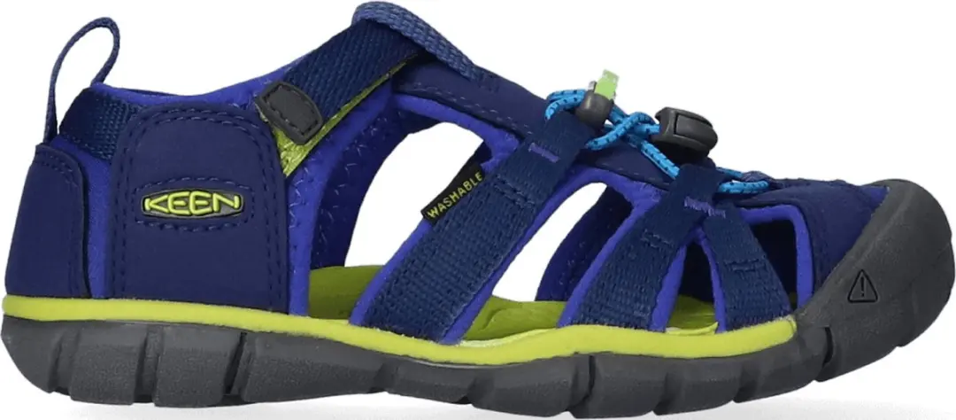 Keen Seacamp II Younger Kids Sandalen Blue Depths/Chartreuse