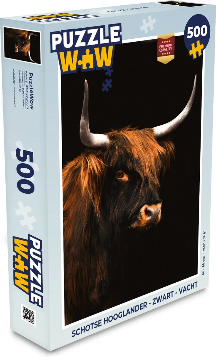PuzzleWow Schotse Hooglander Legpuzzel 500 Stuks