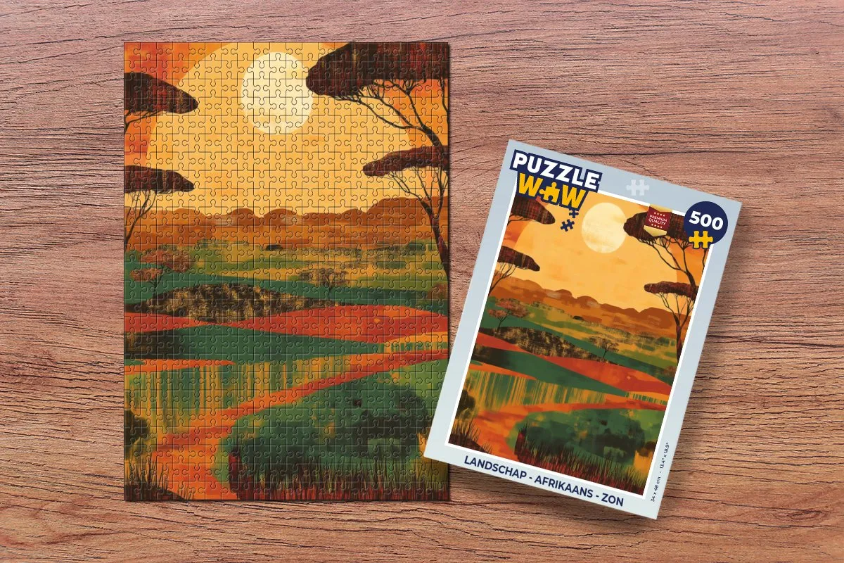 PuzzleWow Afrikaans Landschap Legpuzzel 500 Stuks - 8721181128063