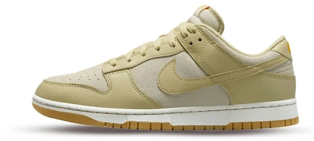 Nike Dunk Low Herenschoenen, 38.5, Rattan/University Gold/Light Bone/Wheat Grass