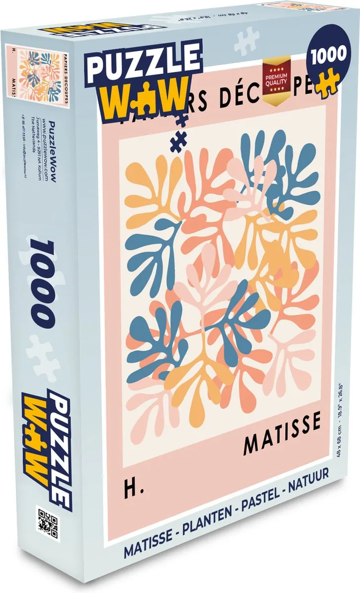 PuzzleWow Matisse Legpuzzel 1000 Stuks - Multicolor