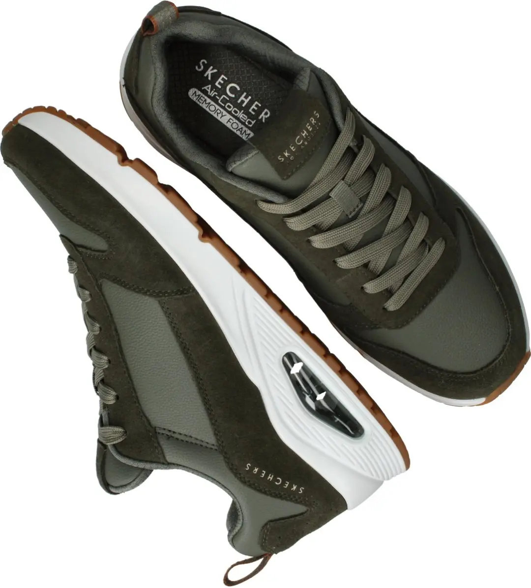 Skechers Uno Stacre Heren Sneakers - Groen - afbeelding 5 van 6