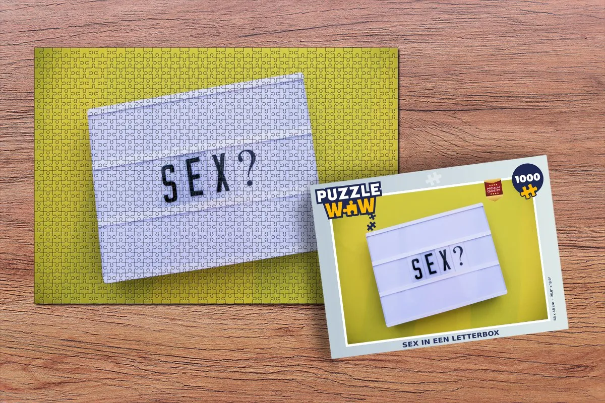 PuzzleWow Legpuzzel Sex in een Letterbox 1000 Stuks - Multicolor