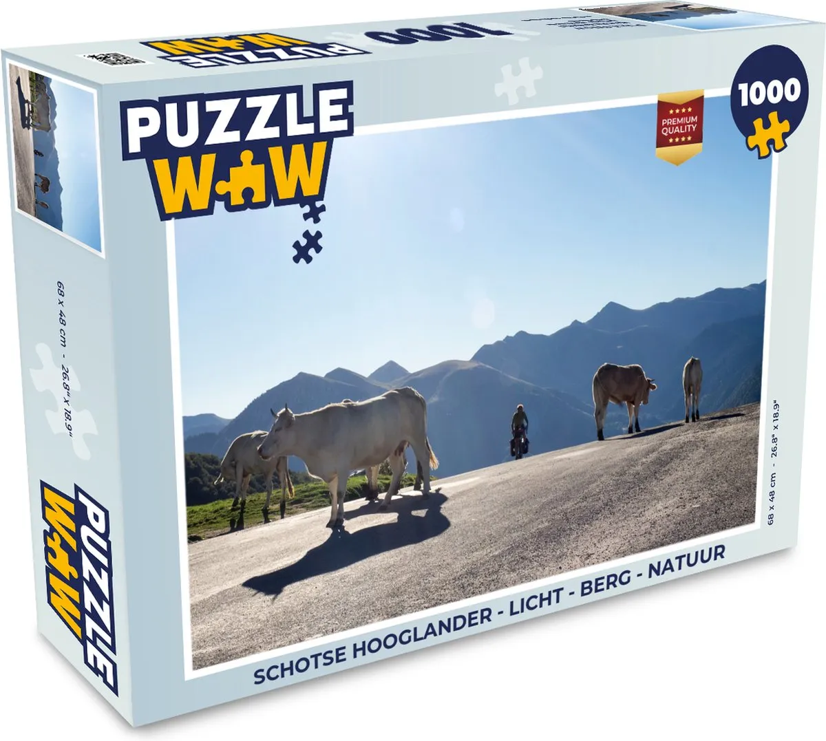 PuzzleWow Schotse Hooglander Legpuzzel 1000 Stuks - Multicolor