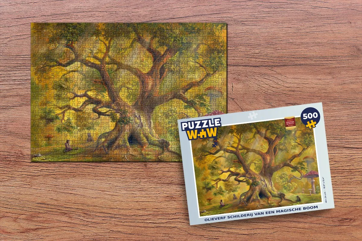 PuzzleWow Magische Boom Legpuzzel 500 Stuks - Multicolor