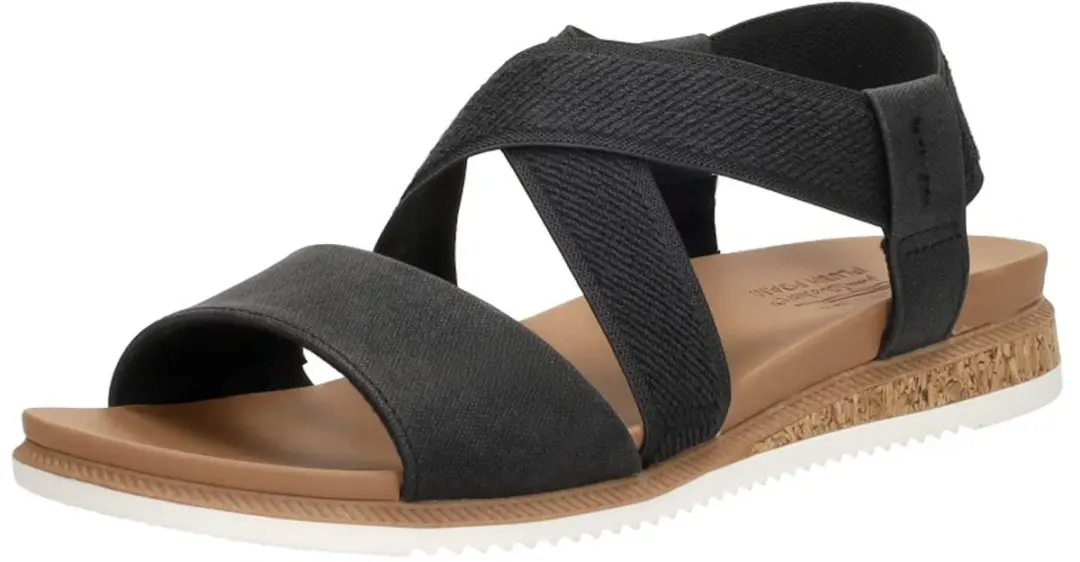 Skechers Bobs Desert Kiss Low Sandalen Plat - zwart - Maat 38 - afbeelding 3 van 6
