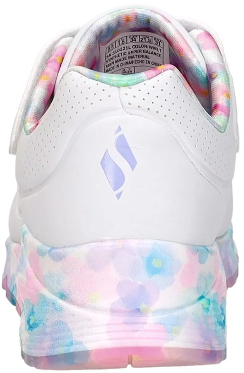 Skechers UNO GEN1 - FRESH BLOOMS Meisjes Sneakers - Wit - afbeelding 6 van 6