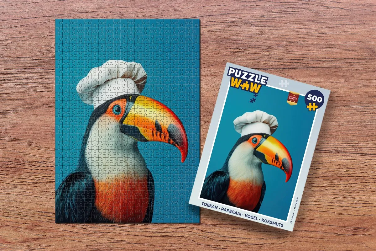 PuzzleWow Toekan Legpuzzel 500 Stuks - Koksmuts