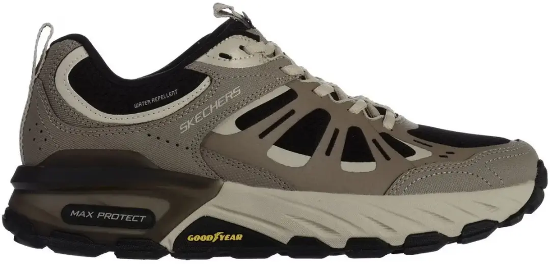 Skechers Max Protext Sherwood Ridge Sneakers - Heren 44 - Beige/Zwart/Wit/Grijs - afbeelding 2 van 6