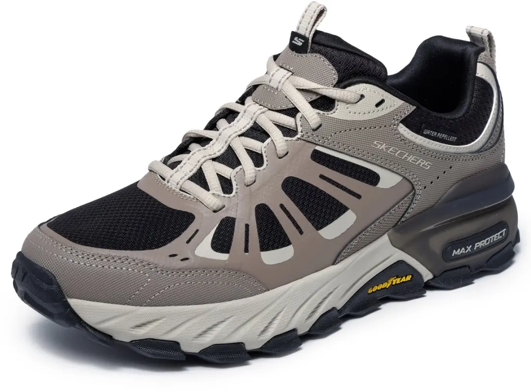Skechers Max Protext Sherwood Ridge Sneakers - Heren 44 - Beige/Zwart/Wit/Grijs - afbeelding 6 van 6