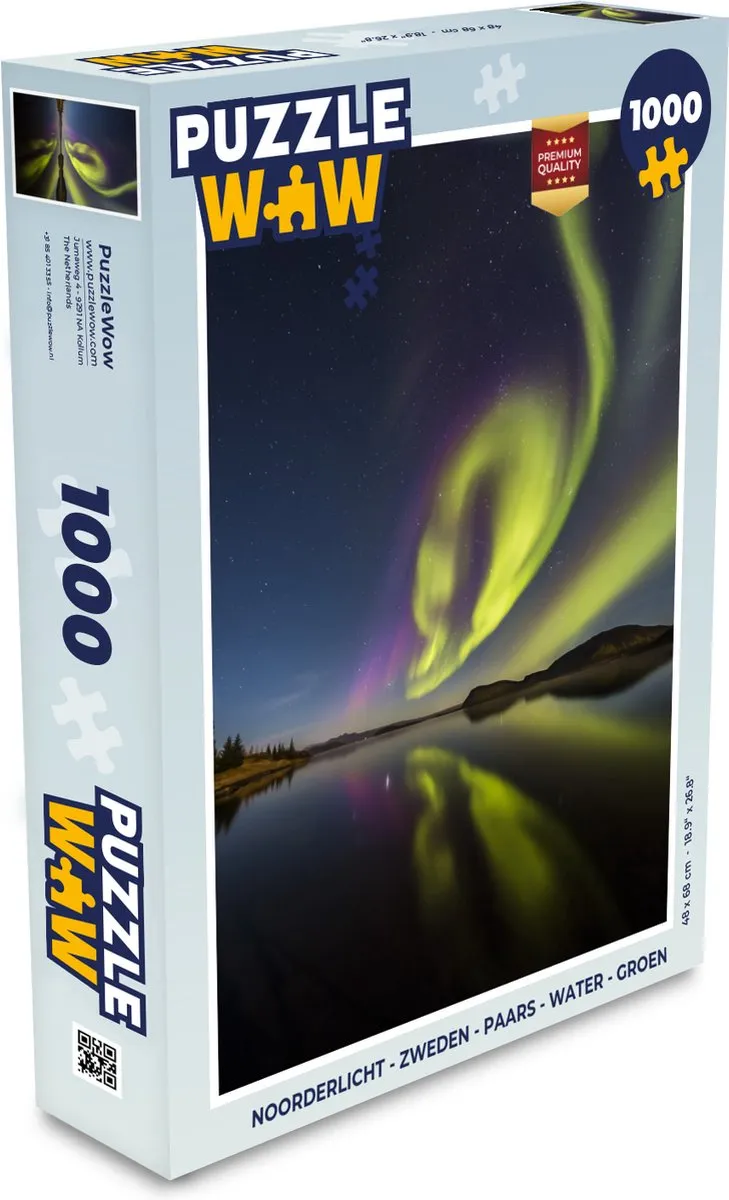PuzzleWow Noorderlicht Legpuzzel 1000 Stuks - Multicolor