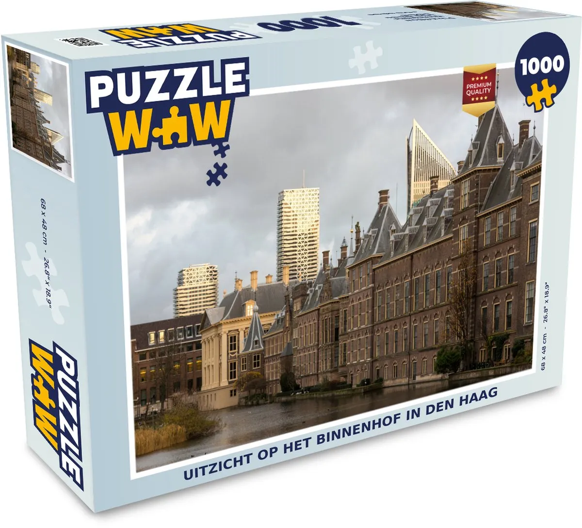 PuzzleWow Den Haag Binnenhof Wolken Legpuzzel 1000 Stuks - Multicolor