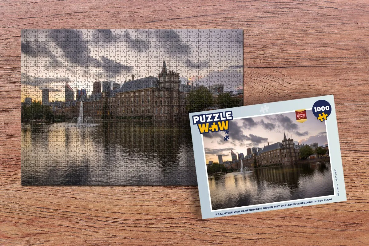PuzzleWow Den Haag Binnenhof Wolken Legpuzzel 1000 Stuks