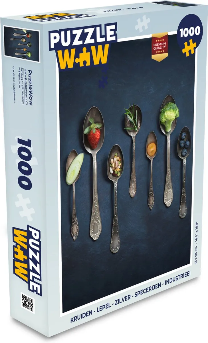 PuzzleWow Kruiden Lepel Industrieel Puzzel 1000 Stuks - Multicolor