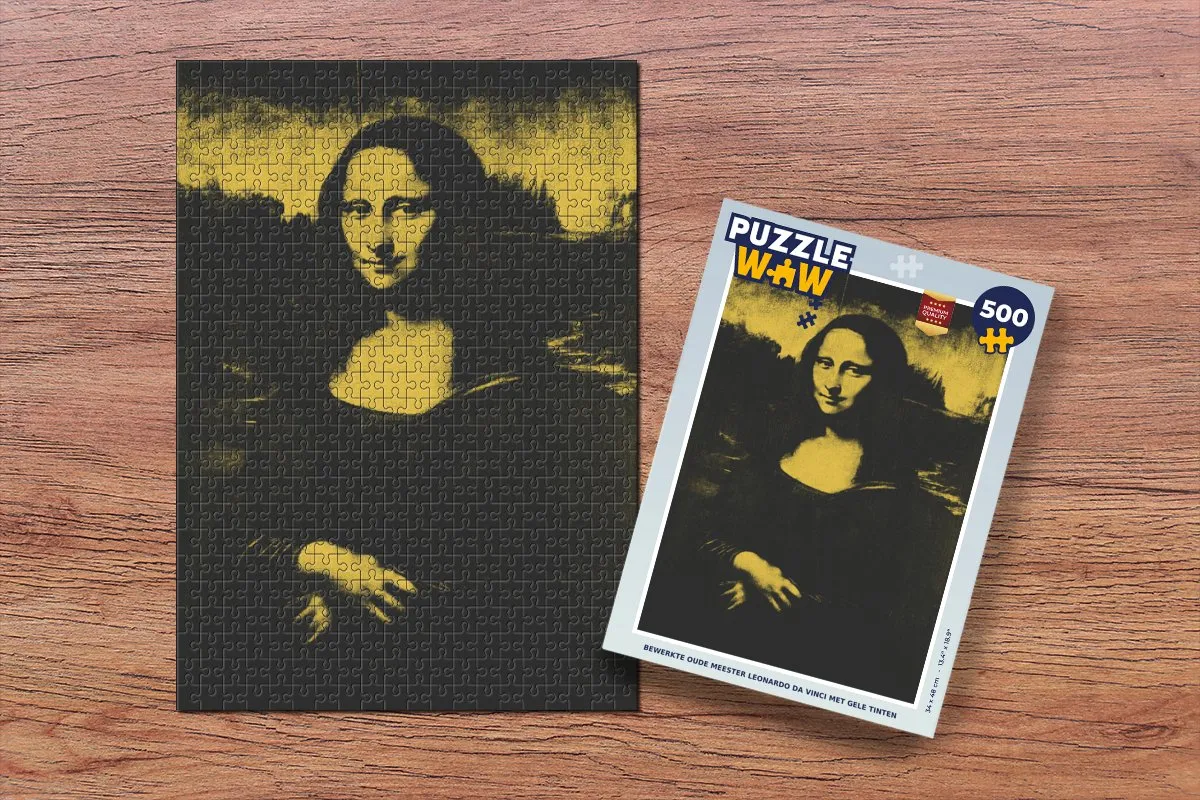 PuzzleWow Mona Lisa Legpuzzel 500 Stuks - Multicolor