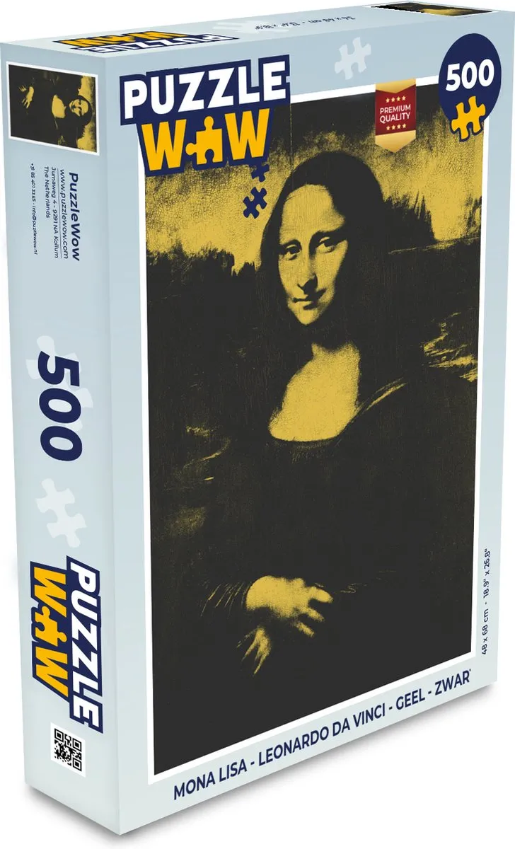 PuzzleWow Mona Lisa Legpuzzel 500 Stuks