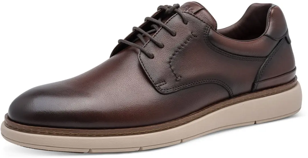 Tamaris heren leren halfschoenen 1-13627-47-366 veterschoenen bruin