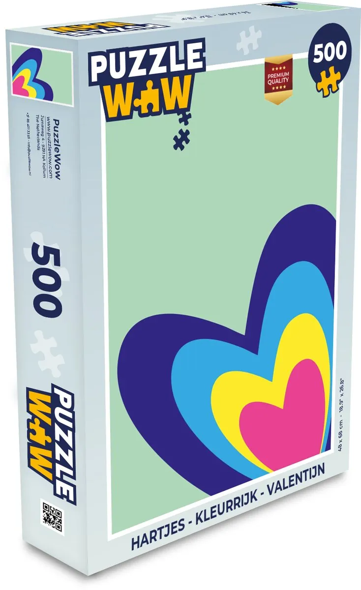 PuzzleWow Hartjes Legpuzzel 500 Stuks