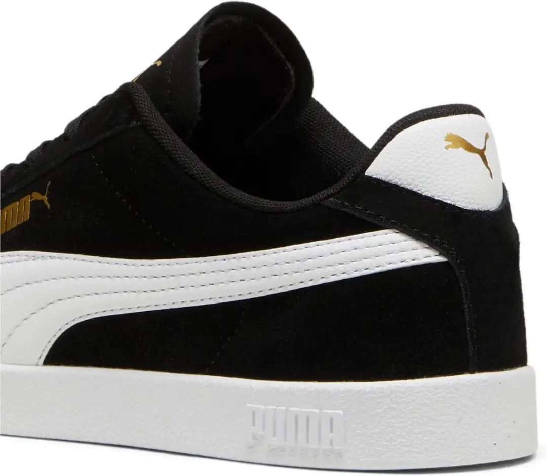 PUMA Club II Unisex Sneakers 42.5 - Zwart/Wit/Goud - afbeelding 3 van 6