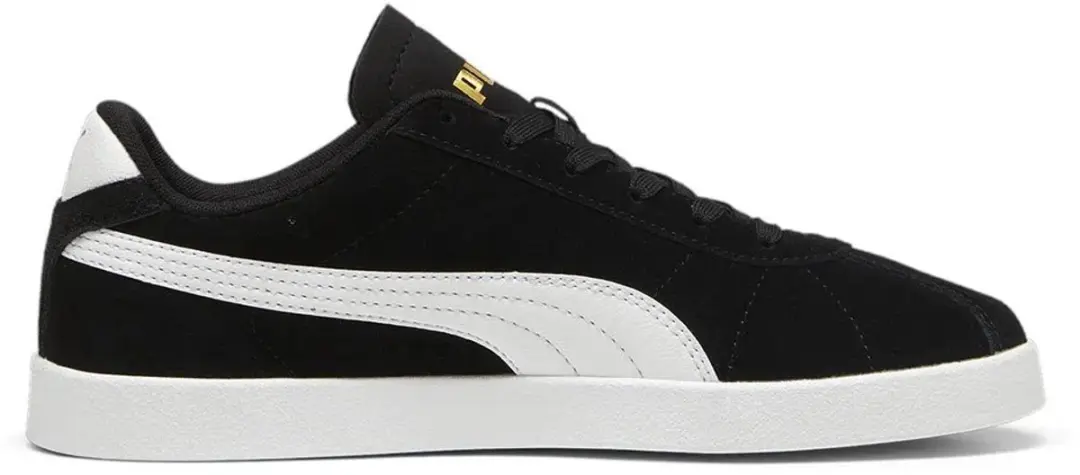 PUMA Club II Unisex Sneakers 42.5 - Zwart/Wit/Goud - afbeelding 5 van 6
