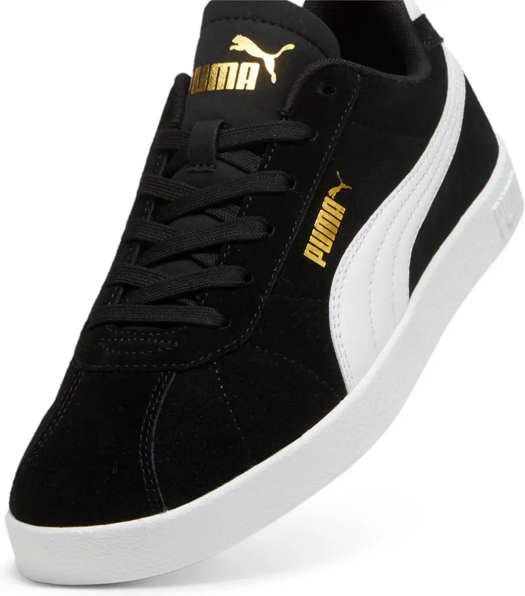 PUMA Club II Unisex Sneakers 42.5 - Zwart/Wit/Goud - afbeelding 4 van 6