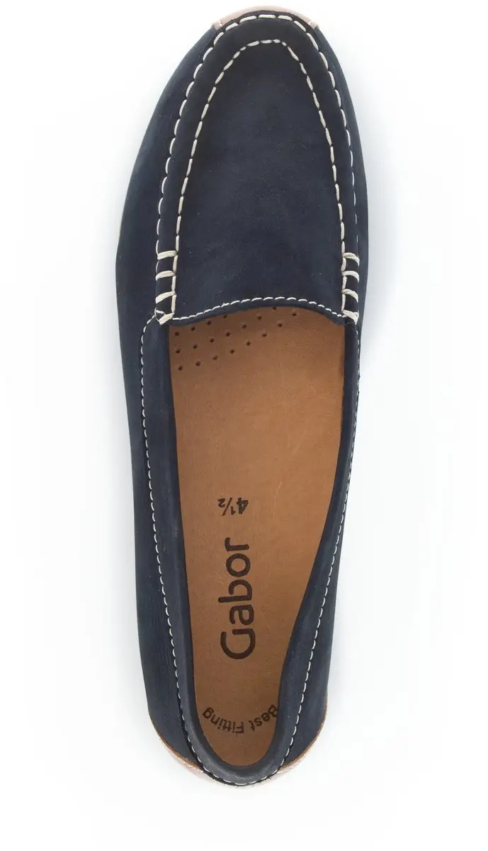 Gabor 84.260 Instapper - Blauw Cognac Leer Nubuck - afbeelding 2 van 6