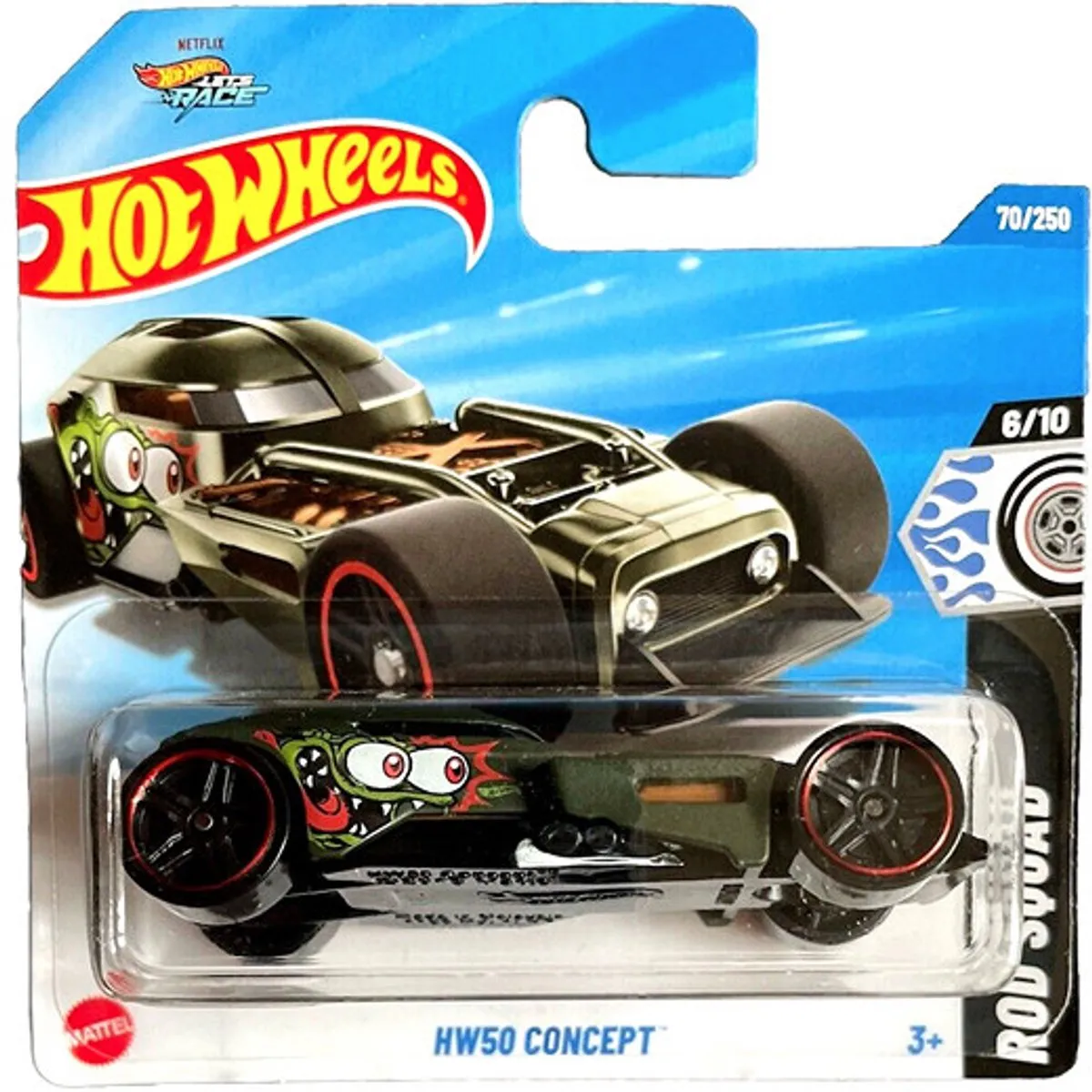 Hot Wheels HW50 Concept 70/250 Army Green 1:64 Rod Squad