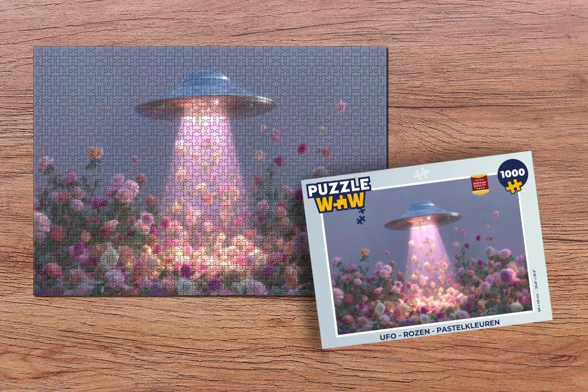PuzzleWow Ufo Rozen Legpuzzel 1000 Stuks