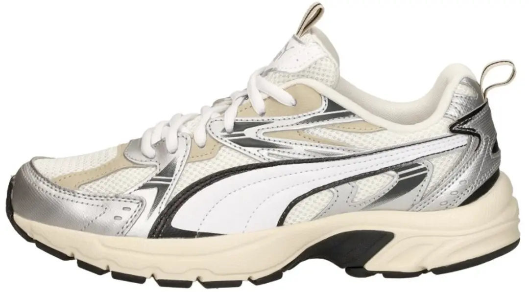 PUMA Milenio Tech Unisex Sneakers - Warm White-PUMA White-PUMA Silver - afbeelding 2 van 6