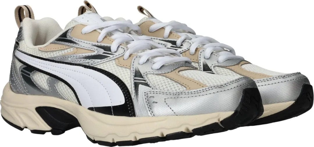 PUMA Milenio Tech Unisex Sneakers - Warm White-PUMA White-PUMA Silver - afbeelding 4 van 6