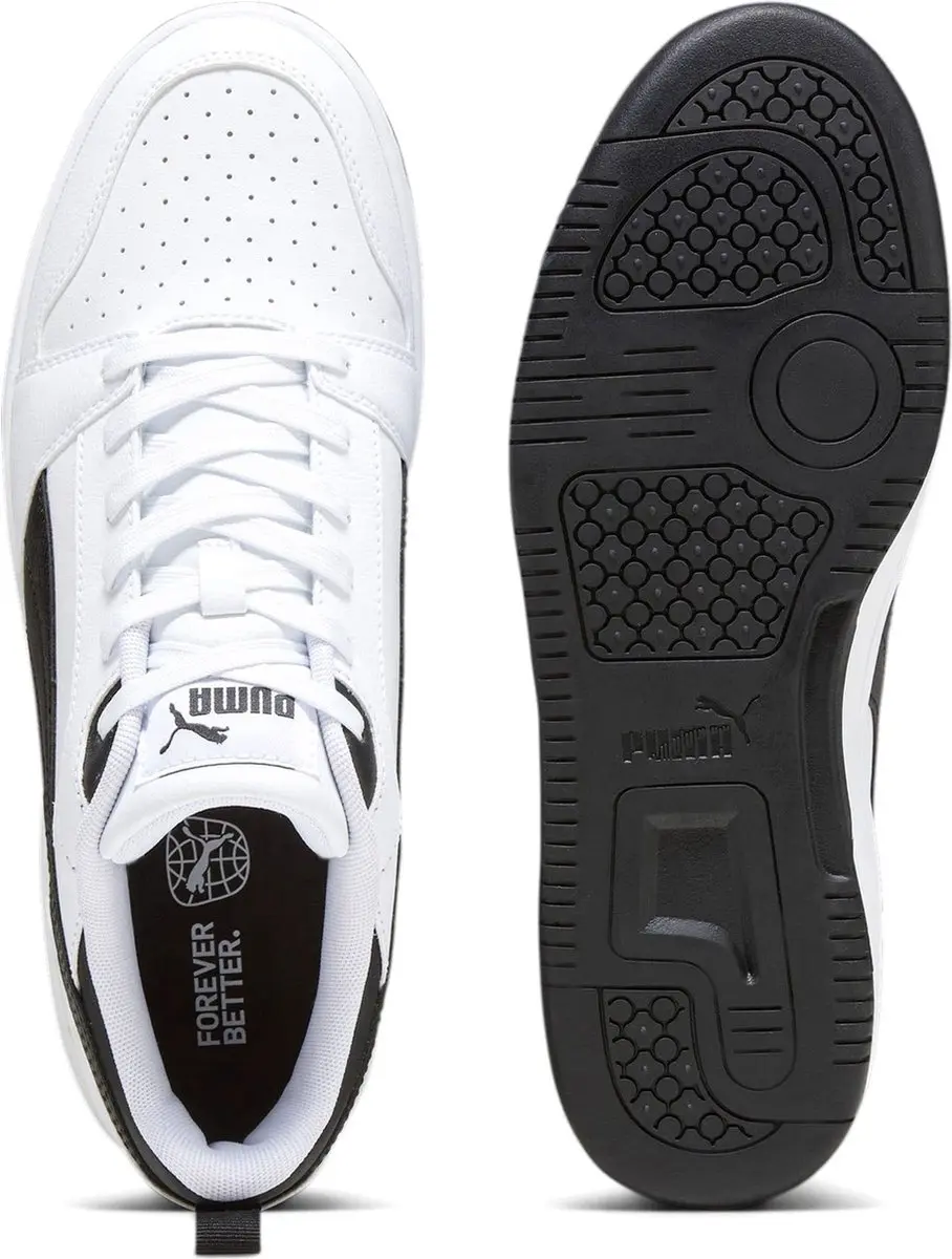 PUMA Rebound v6 Low Sneakers - 37.5 - Wit/Zwart - afbeelding 3 van 6