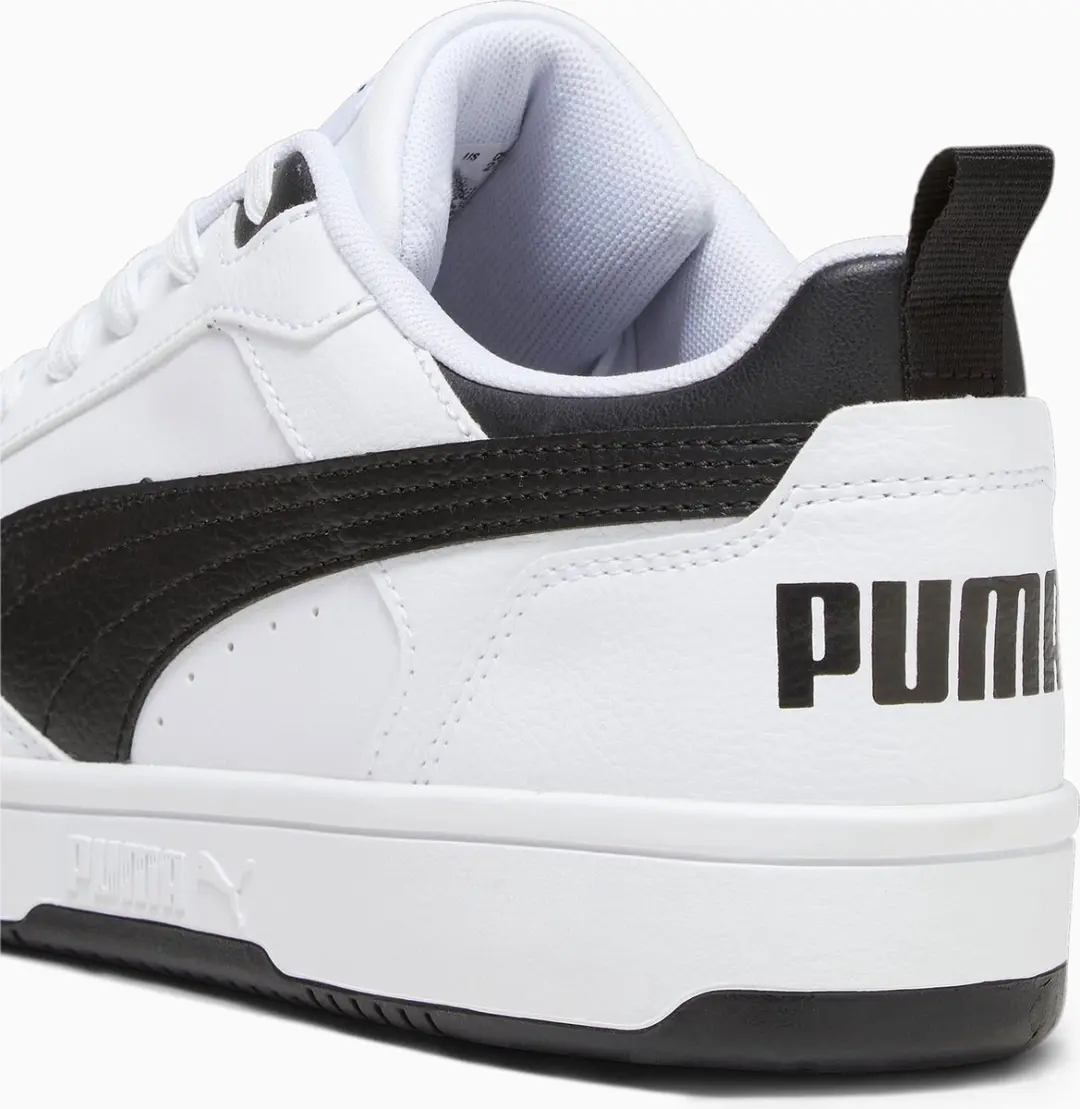 PUMA Rebound v6 Low Sneakers - 37.5 - Wit/Zwart - afbeelding 4 van 6