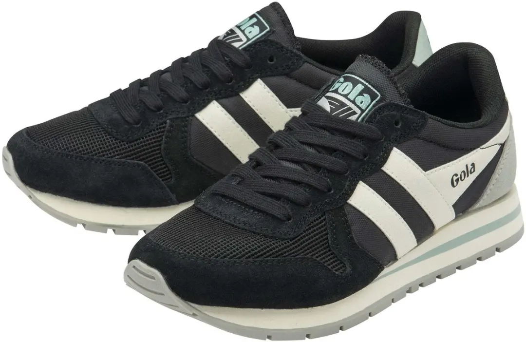 Gola Daytona Vrouwen Sneakers - Zwart/Gebroken wit/Blauw - afbeelding 4 van 6