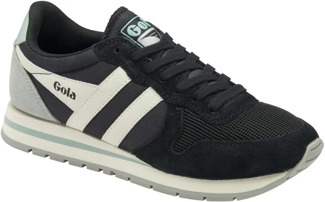Gola Daytona Vrouwen Sneakers - Zwart/Gebroken wit/Blauw - afbeelding 5 van 6