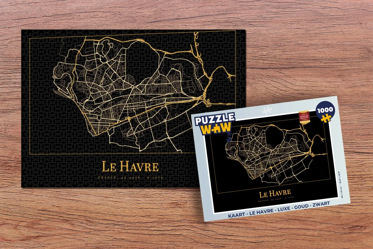 PuzzleWow Le Havre Legpuzzel 1000 Stuks - Multicolor