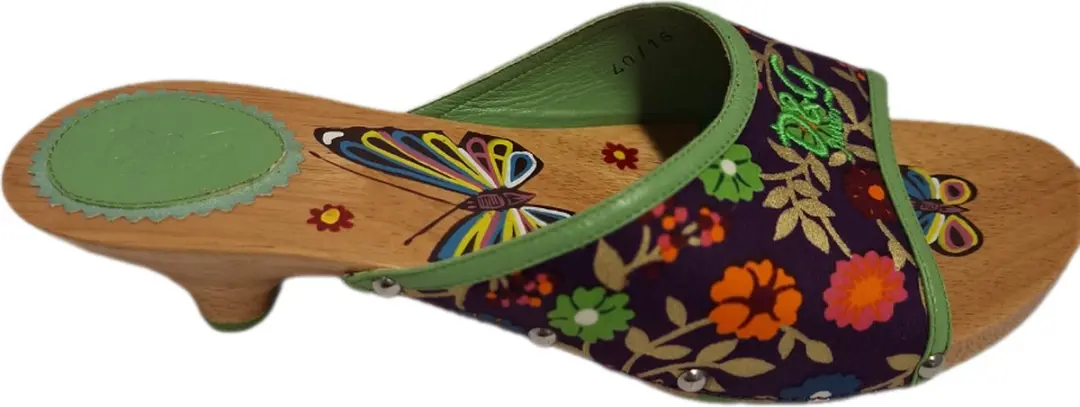 D&G WOOD SLIPPER IN FLEURIL BOVENKANT SIZE 37