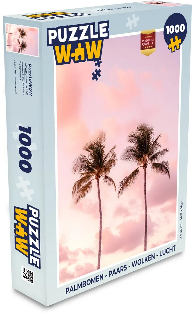 PuzzleWow Legpuzzel Palmbomen 1000 Stuks