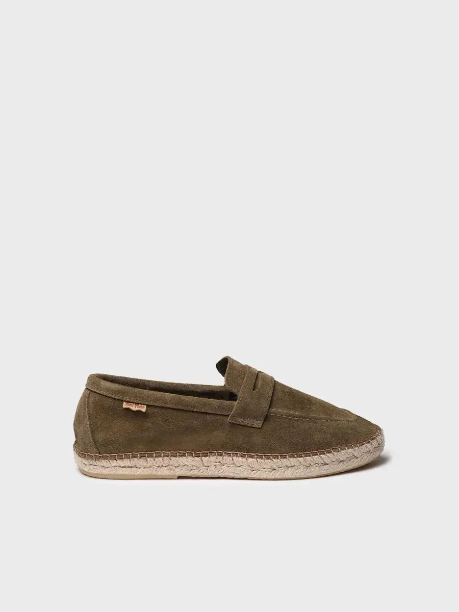 Gesloten espadrilles voor heren van suède