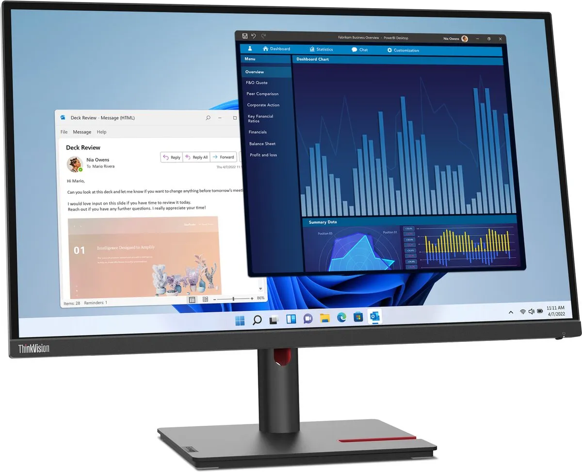 Lenovo T27P-30 Monitor 27" - USB-C & HDMI