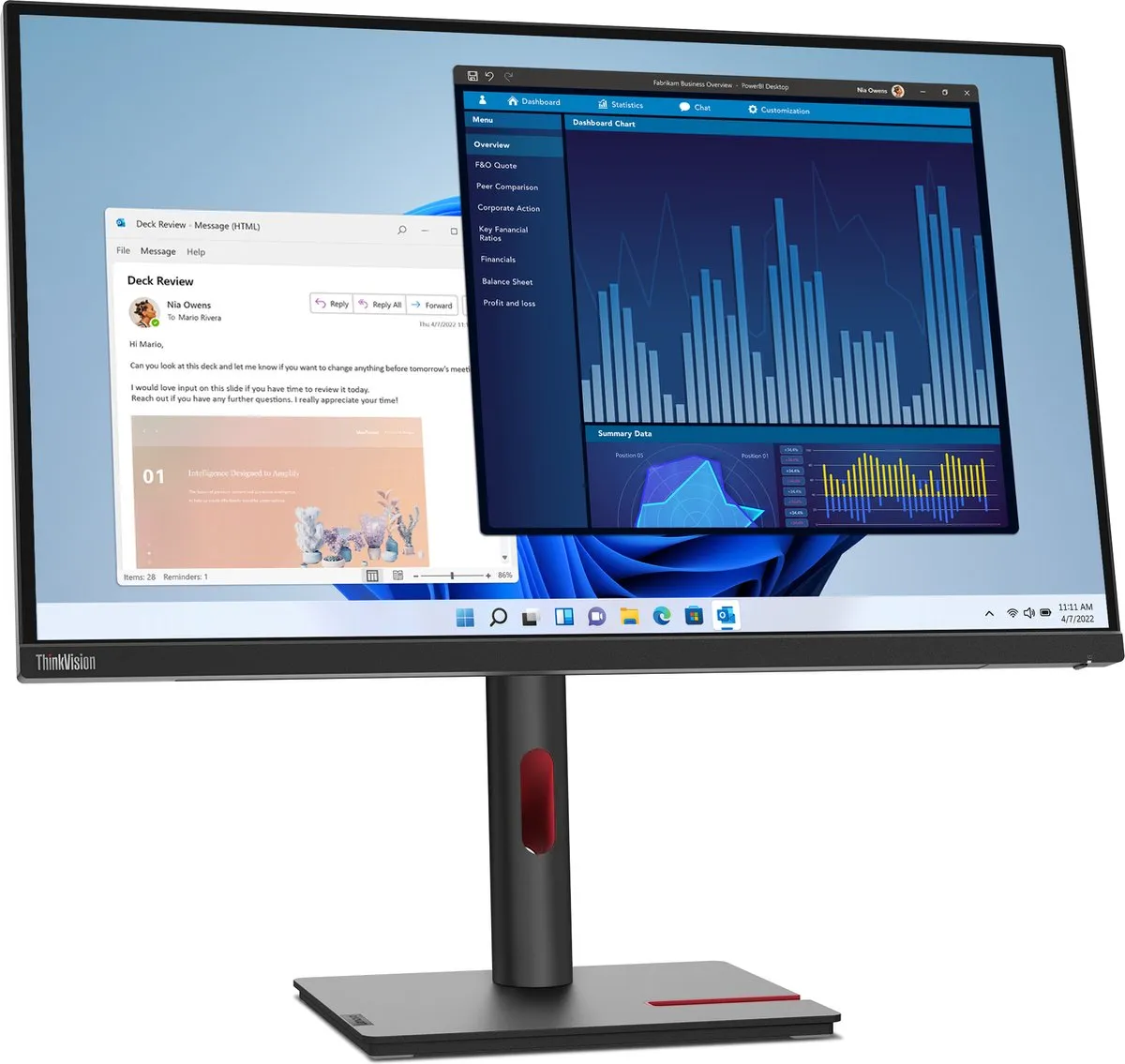 Lenovo T27P-30 Monitor 27" - USB-C & HDMI