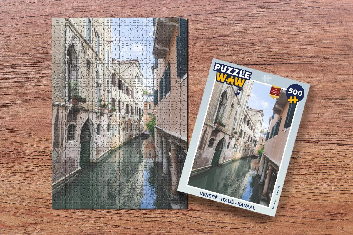 PuzzleWow Venetië Legpuzzel 500 Stuks - Multicolor
