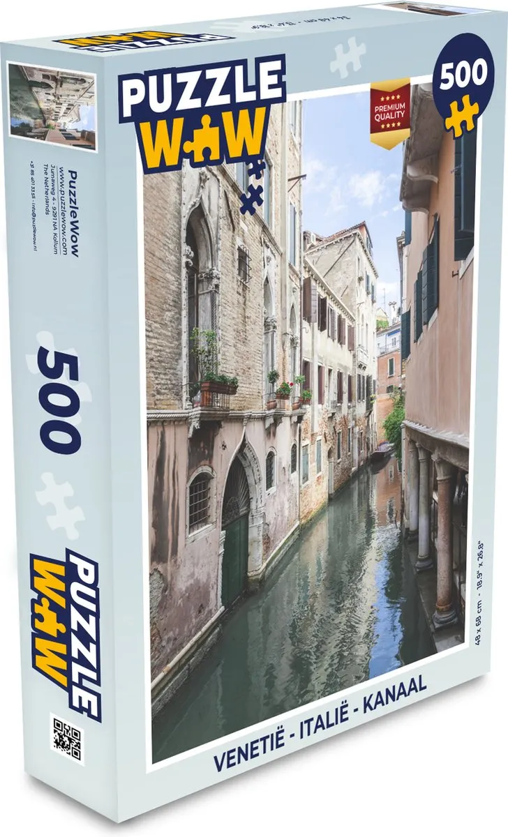 PuzzleWow Venetië Legpuzzel 500 Stuks - Multicolor