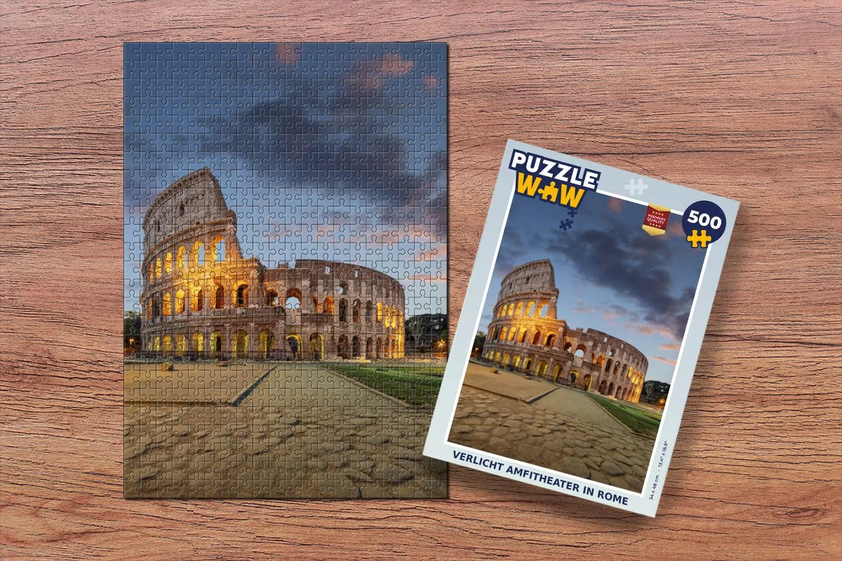 PuzzleWow Italië Rome Theater Legpuzzel 500 Stuks - Multicolor
