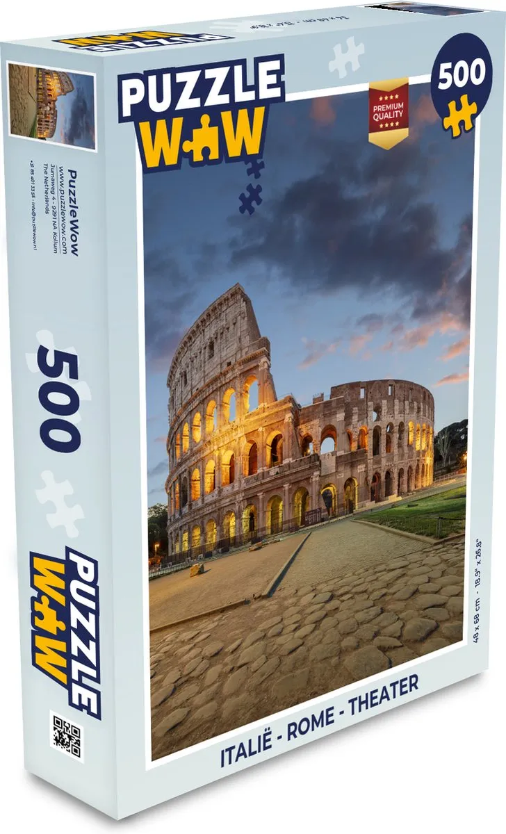 PuzzleWow Italië Rome Theater Legpuzzel 500 Stuks