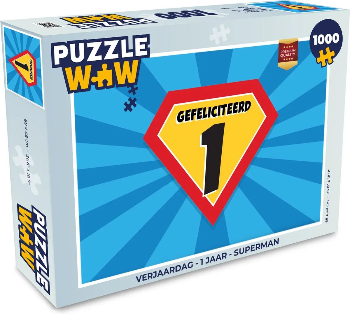PuzzleWow Superman Legpuzzel 1000 Stuks